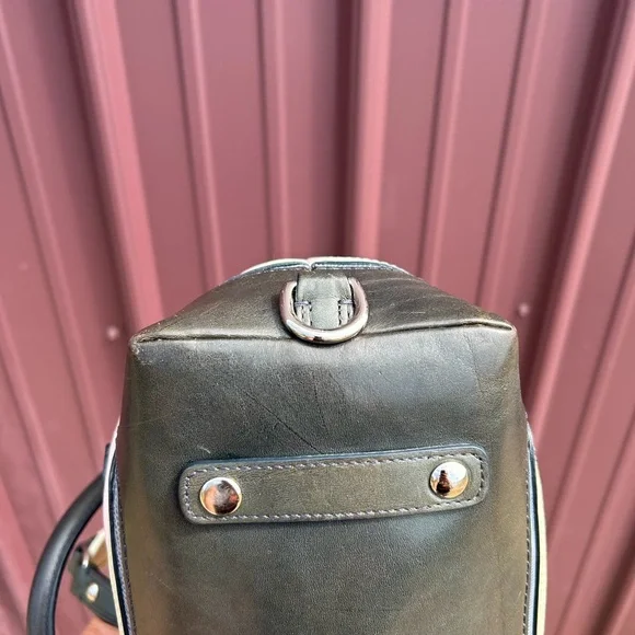 Coach Madison Sabrina Spectator Handbag Purple & Cream Satchel Purse - Picture 8 of 12